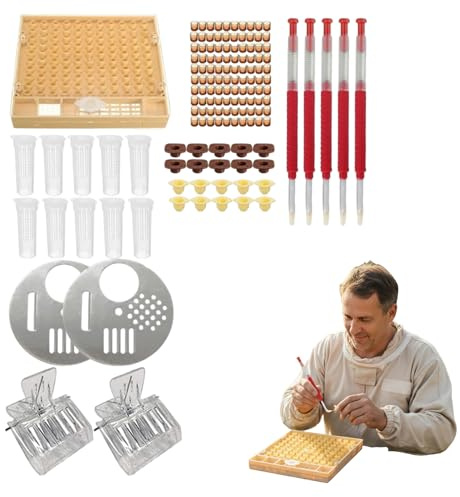 Kit di forniture per apicoltura Sistema di allevamento della regina in plastica con strumento di innesto per la gestione dell'alveare