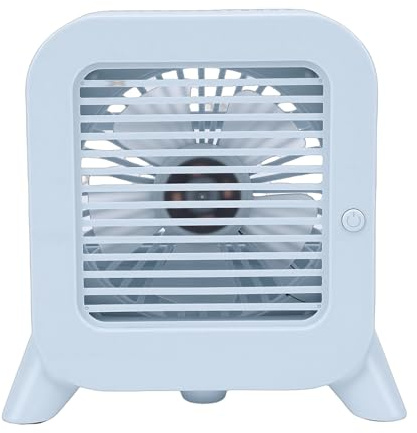 AKLOSIPY Ventola di Raffreddamento Dell'aria da Scrivania Ricaricabile Senza Fili USB Raffreddamento Efficiente per Camera da Letto Ufficio Piccoli Spazi 8x5,1x5,1 Pollici