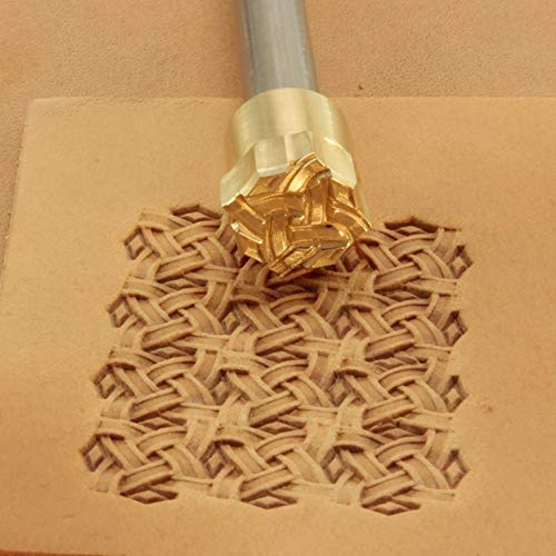 DandS ltd Korbgeflecht Werkzeug Leder Handwerkstempel für Lederhandwerk Messing Stempel #219
