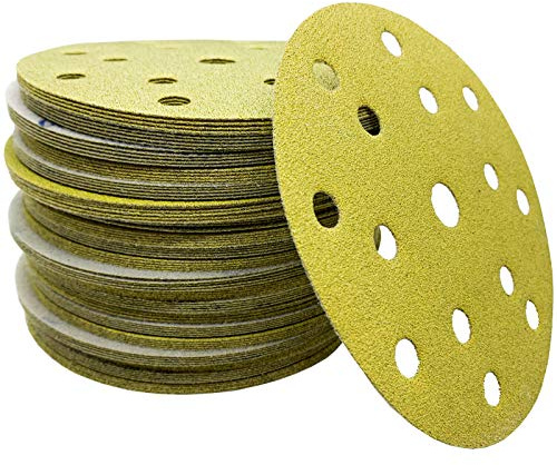 50x Dipoxy-Exzenter-Schleifer Klett Schleifscheiben P80 für 150mm Teller Durchmesser