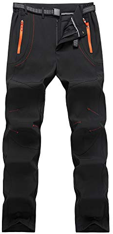 Freiesoldaten Hombres Al Aire Libre Pantalones de Senderismo Ligero Resistente al Agua Caminando Pantalones de Caza con Cinturón