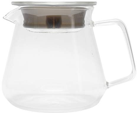 Tissting Pichet à Café en Verre, Verseuse en Verre 300ml avec Poignée Anti-Brûlure et Bec Verseur pour Préparation Manuelle de Café, Compatible Porte-Filtre, Carafe Transparente pour Amateurs de Café