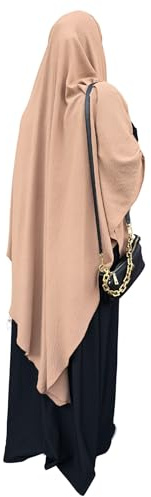 Yaqeen XL-Khimar-Dreieck-Hidschab für Muslime, einteilig, weicher Kreppstoff, Kopftuch, Material, Chadors, Arabien, islamisches Gebetskleid, muslimische Schals, Körperabdeckung