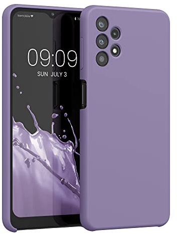 kwmobile Handyhülle für Samsung Galaxy A32 5G Hülle - Case Silikon - Kabelloses Laden - Schutzhülle Cover in Veilchen Lila