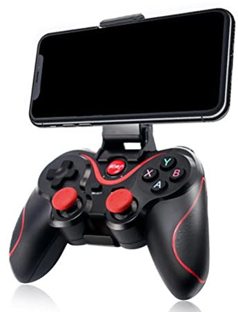Hosuho Manette de jeu universelle sans fil Bluetooth 5.0 avec port USB pour téléphone portable Android et iOS