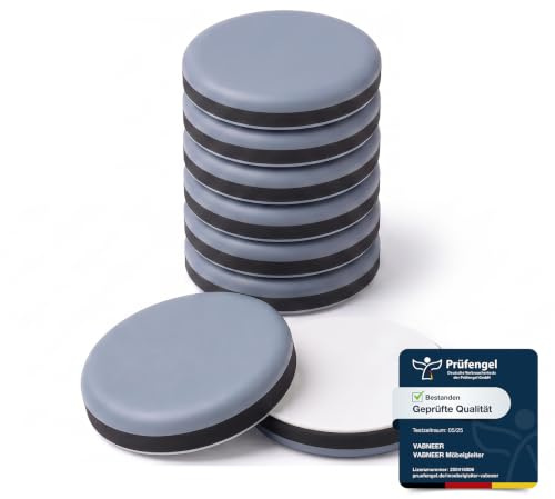 VABNEER Almohadillas de Teflón para Muebles, 8 Piezas Deslizadores Redondos Autoadhesivos de PTFE, para Mover Muebles Pesados en Suelos Duros y Alfombras, Ideal para Sillas, Mesas y Sofás (50mm)