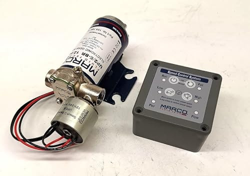 Marco UP2/E-BR - Bomba eléctrica automática autocebante 12/24 V con sensor de presión electrónico para transferencia de diésel y aceite. Engranajes de bronce, 10 l/min para barcos, caravanas, garajes