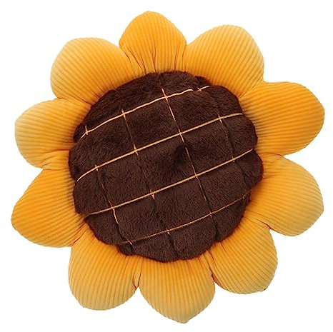 HAKIDZEL Sonnenblumenkissen Blumen Sitzkissen Kissen in Sonnenblumenform Süße Dekokissen Wurfkissen Kinder Blumen-sitzkissen Bodenkissen Blumen Plüschkissen Haushalt Weiches Kissen Stoff