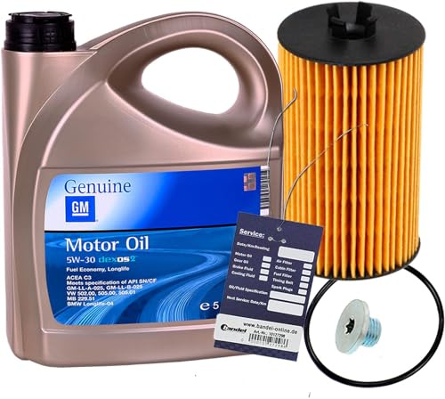 BandelOne enthält Ölwechselset Ölfilter 5W30 Öl passend für Adam Astra H J Corsa E Mokka