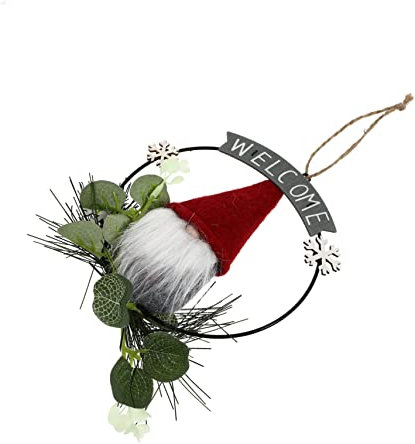 Cabilock Weihnachtsblumenkranz Türdeko Robustes Rote Weihnachtsmütze Festliche Hängedekoration Für Haustür Und Wand Stimmungsvolle Christbaumschmuck Alternative Vielseitig Für Zuhause Und p