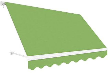 Wasabi – Toldo Exterior Balcón Enrollable 3x2,5m Verde – Lona Acrílica Protección Solar UV – Soporte Pared – Anclaje Barandilla – Manivela incluida – Regulable en inclinación