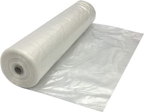 Farm Plastic Supply - Clear Plastic Sheeting, Polyethylene Vapor Barrier Plastic Sheeting, 10 mil - 20' x 100'