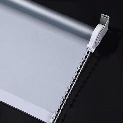Estor enrollable con aislamiento térmico, impermeable, para ventana, hogar, oficina, baño, oscurecimiento de habitación, pantalla de privacidad (gris claro, 85 x 200 cm)