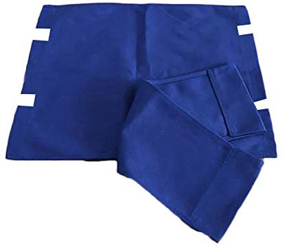 Sitzkissen, Regiestuhl, Leinen, Ersatzbezug, blau, Esszimmerstuhlbezüge für Regisseur, Bambus-Klappstuhl