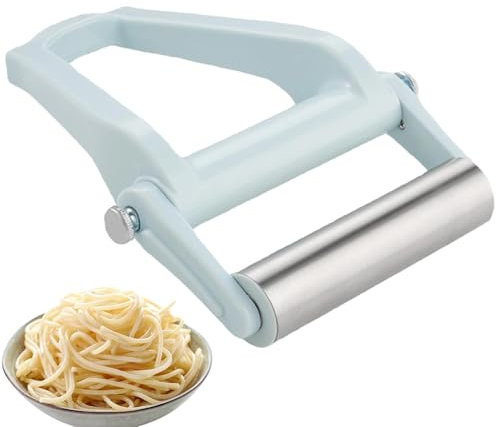 Rullo per pizza, mattarello per pizza, 10 pollici, in acciaio inox, con rivestimento antiaderente, design multiangolo, struttura liscia per fondente, crosta di torte, biscotti