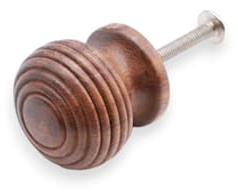 Infinity Decor Traditional Rosewood Beehive Reeded Cupboard Knob Pull Handle 30mm/40mm – Ideal for Drawer Cabinets Wardrobe Doors (30mm)