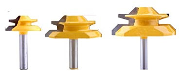 3PCS 8mm Shank 45 Degree Lock Miter Bit Glue Joint Woodworking Cutter Tenon Cutter For Woodworking Tools