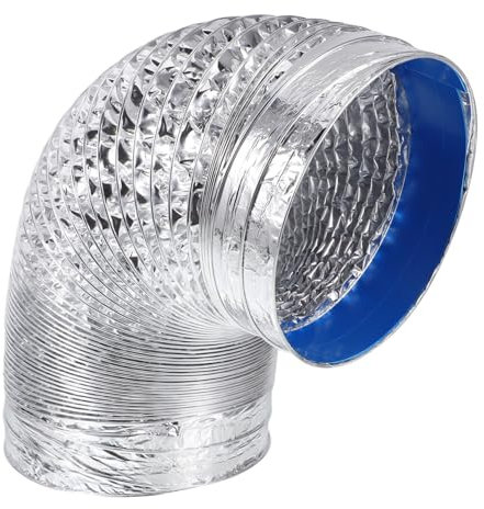 UKCOCO Range Hood Exhaust Pipe Four Insulated Aluminum Vent Hose Flexible Exhaust Tubing for Kitchen Ventilation and Removal