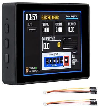 ESP32-S3 2.41inch AMOLED Touch Display Development Board, 600x450, 32-bit LX7 Dual-core Processor, Onboard Accelerometer and Gyroscope Sensor, ESP32 with Display (with Case)