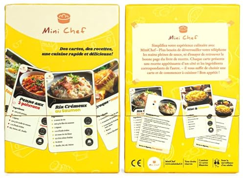 31 Cartes de Recettes Faciles – Idées Repas du Quotidien pour Ne Jamais Manquer d’Inspiration – Cuisine Simple et Rapide – Livre de Cuisine Original en Cartes – Mini Chef