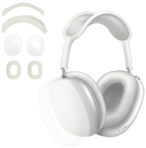 1 Set Fundas Protectoras de Almohadillas de Silicona con Funda Protectora de TPU para AirPod MAX Accesorio para Apple AirPod MAX Beige