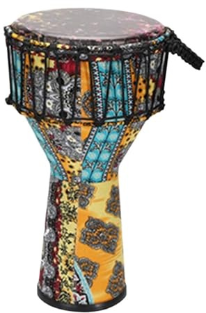 12 Zoll Buschtrommel Mit Bindeseil, Rutschfester Boden Djembe Trommel für Konzerte, Song-Aufnahmen Schlagzeug für Kinder(11inch D)