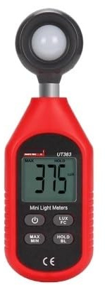Luxmètre numérique par Meter UT383, Indice UV