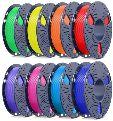 SUNLU 250G*8 PLA+ Filament, PLA PLUS Filament Robuste pour Imprimante 3D