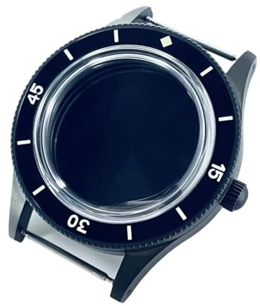 NLNKDTDPAK 40 mm passform for retrokupolformad NH35 NH36 NH34 ETA2824 PT5000 klockfodral med safirkristall lysande keramikram(A2 Black Bezel,ETA2824 PT5000)