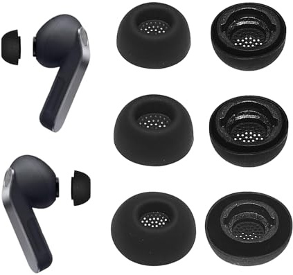 Adhiper 3 Pairs Ear Tips for Samsung Galaxy Buds4 Pro(2026)/Buds3 Pro(2024), Soft Silicone Replacement Earbud Tips with Secure Snap-On Fit, Noise Isolating Comfortable Earplugs,S/M/L(Black)