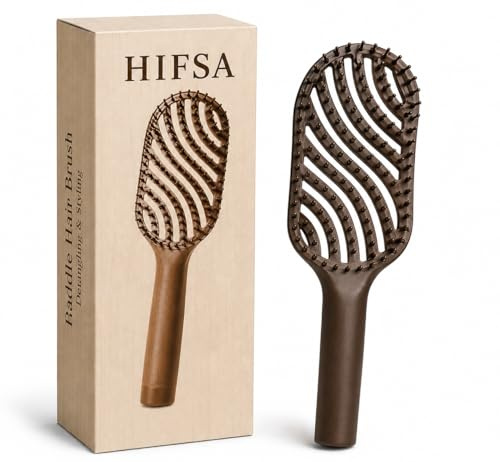 Vented Hair Brush Detangle Styling Hair Brush Anti Tangle Professional Paddle Hairbrush Bio Friendly Massage Comb For Straight Curly Wet Hair Reducing Hair Breakage Ideal For Men Women Children(1pc)