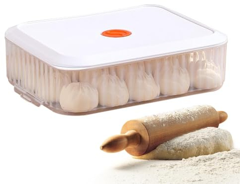 Stapelbar deg jäsbehållare | behållare för pizzabröd | Non-stick lufttät fermenteringslåda med datuminspelare | hållbart PP-material utvecklat för att bevara färskhet i kök bakning restaurang
