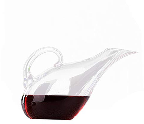 KUANDARMX Multifunktional Weinkaraffe - handgefertigter bleifreier Kristall - Super haltbare Sommelier-Weinkaraffe mit Belüftungsöffnungs-Design und Silikon Mode, 500ML