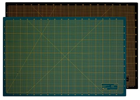 Victor Schneidematte Grün Schwarz 60x90cm 3-lagig Schneidematte A1 selbstheilend - Bastelunterlage - Schneideunterlage - Schnittmatte - Schreibtischunterlage - Unterlage Schreibtisch Nähen
