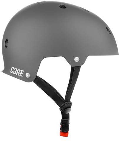 Core Street Fahrrad- und Skatehelm, Helm Sports grau, XS-S
