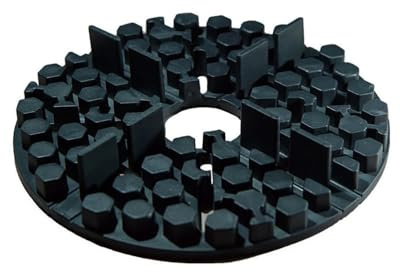 Sanpro 150 x Gummi Plattenlager | 2 mm Fugenbreite | Stelzlager für Terrassenplatten stapelbar von 10-30 mm | Teilbar in vollwertige Randstücke und Ecken | Made in Germany