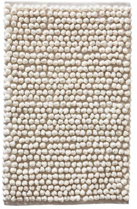JOTEX Popcorn Badteppich, Weiß, 80x120 cm, 1623915
