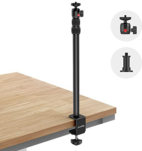 SmallRig Camera Desk Mount Table Stand, Adjustable Light Stand 15-35, Tabletop C Clamp for DSLR Camera, Ring Light, Live Streaming, Photo Video Shooting