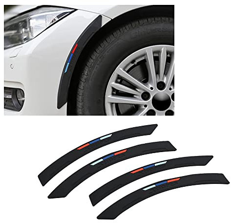 HIBEYO Élargisseur de Passage de Roue de Voiture - Autocollant Universel - Protection Anti-Collision - Élargissement d'aile de Roue - Décoration - Lot de 4 - Noir