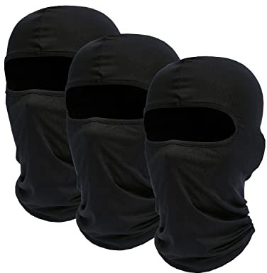 NITAIUN 3 Stücke Sturmhauben Gesichtshaube Skimaske Motorradmaske Fahrrad Gesichtsmaske Balaclavas Dünn und Atmungsaktiv Winddicht Multifunktional für Herren und Damen Winter Sommer(3 Stücke)