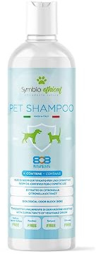 SYMBIOETHICAL - PET SHAMPOO, Sanftes Hundeshampoo auf Neem-Basis mit Zitronengras und BOB gegen unangenehme Gerüche, pH-neutral, pflanzlichen Ursprungs, Made in Italy, 250 ml