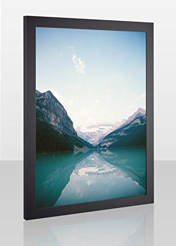 Bilderrahmen Orion Farbe Granit Dunkelgrau 75 x 98 cm kantig Puzzle modern stabil eckig hochwertig preiswert mit klarem Kunstglas