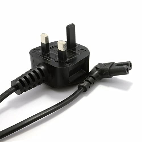Mr. Gadget's Solutions 1 Meter Right Angle Power Cord Lead C7 Figure 8 Cable Compatible with Samsung TV