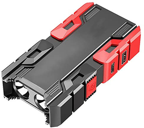 Mini Power Bank Torcia a LED Portatile Campeggio Escursionismo Pesca 18650 MAh Batteria Esterna Ricaricabile con 3 Modalità Lanterna,Black,12*6cm