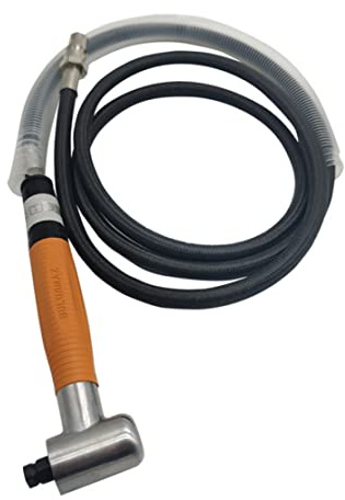 NIDONE Pneumatische Mikromühle, pneumatische Mikromühle Winkel Luft 90 Grad 3mm Die Bleistiftpolizier -Werkzeugzubehör Kit Orange