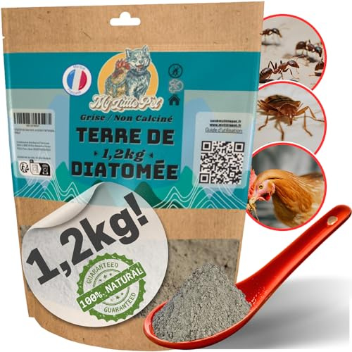 My Little Pet 2.5Kg Terre de Diatomée Blanche en sachet refermable | Pret à l'emploi | Terre de Diatomée Punaise de Lit | Poudre de Diatomée