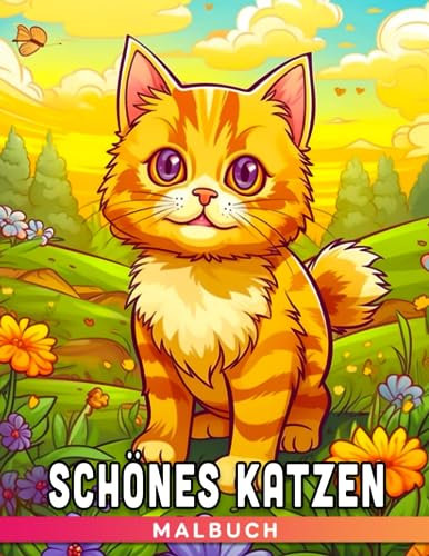 Schönes Katzen-Malbuch: 30 Seiten mit entzückenden Katzen-Illustrationen zum Ausmalen und zur Inspiration der Kreativität - das perfekte Geschenk für ... von 5-12 Jahren. Steigere deine Kreativität!