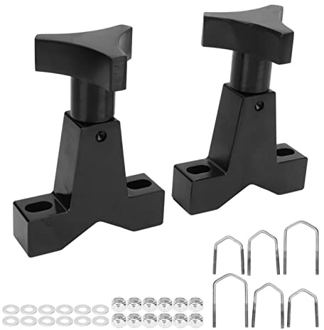 Support de tube de cric Hi Lift pour voiture, système de montage noir en acier allié pour support de tube de cric de levage, pour système de suspension de tubes ronds carrés de 1 à 2,5 pouces