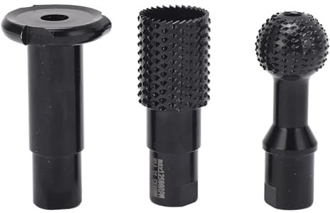 Juego de Fresas Rotativas 3 Piezas M14 | Lima Rotativa para Rebabas, Tallado en Madera y Carpintería | Herramientas de Pulido con Ranuras para Amoladora Angular y Ajuste Preciso