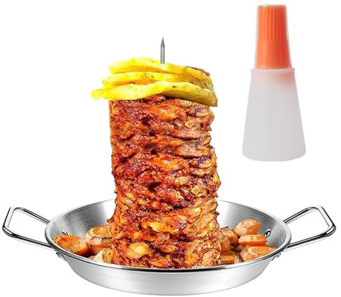 Dönerspieß Edelstahl Vertical Skewer Ofen Kebab Ständer Al Pastor Spieß Ständer BBQ Vertikaler Gyros Spieß Grill Mit Abnehmbaren Spikes, SQP5S1CGKCBXQ5VEUE2M